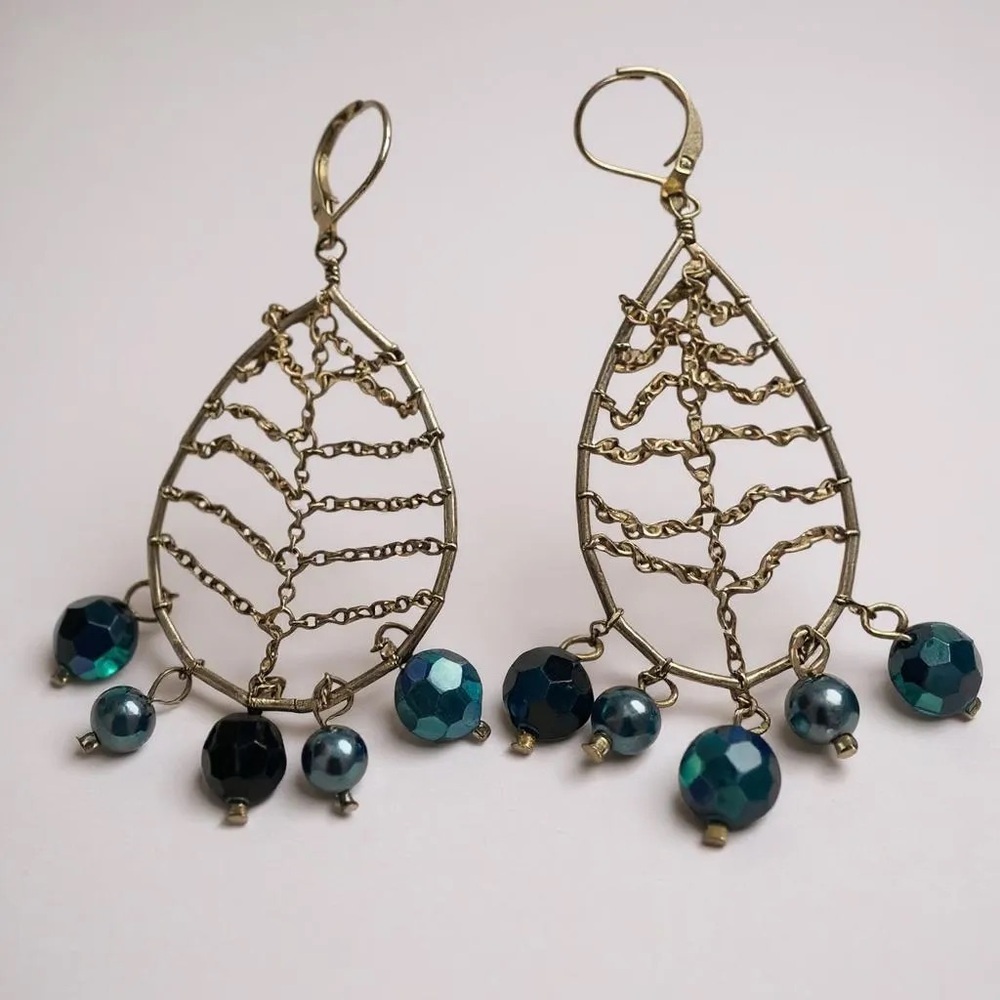 Elegant Vintage Silver Dangle Earrings
